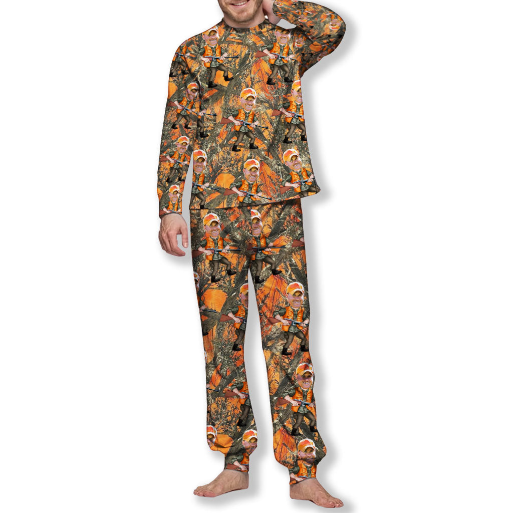 Foto eingefügter Jäger - Personalisierter Jagdpyjama-Satz