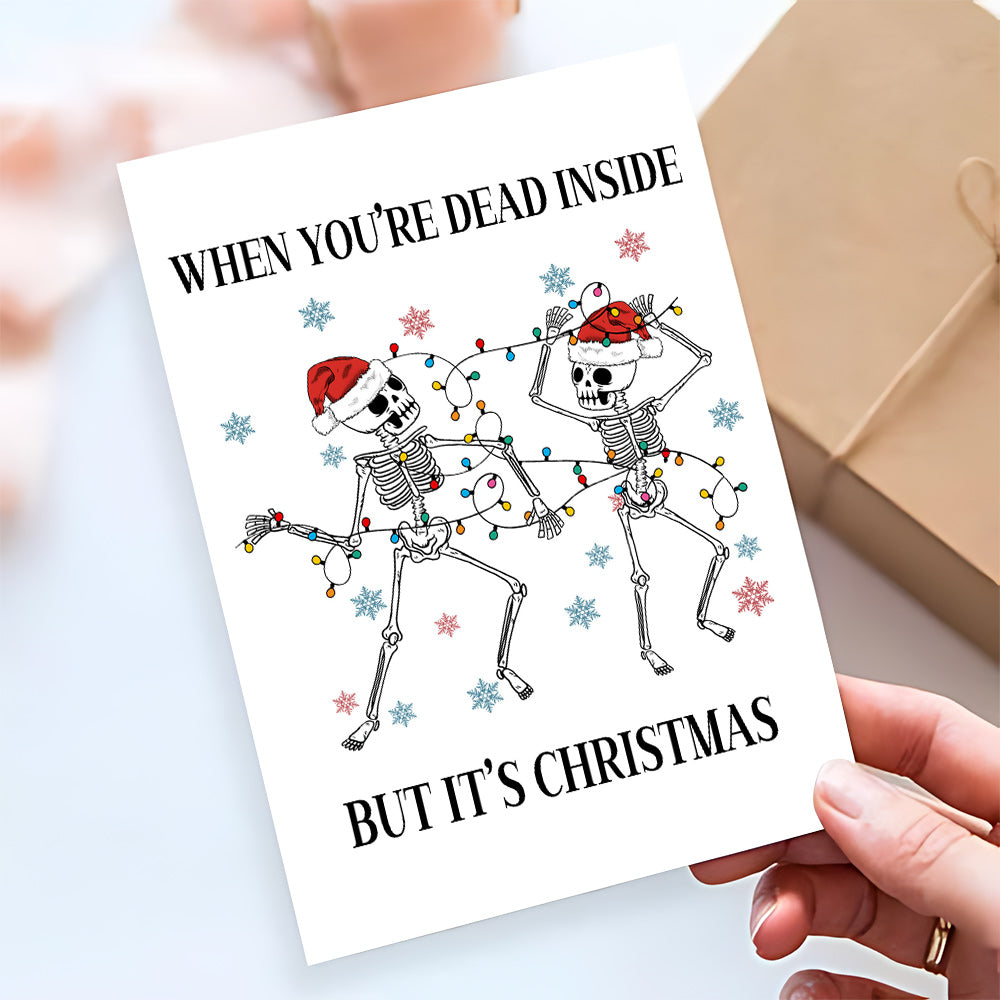 Weihnachtskarte – Totenkopf-Grußkarte