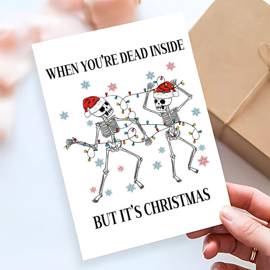 Carte de vœux de Noël - Carte de vœux tête de mort