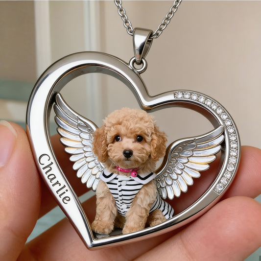 Collier pendentif en métal personnalisé avec photo - Collier commémoratif en forme de pendentif en métal -