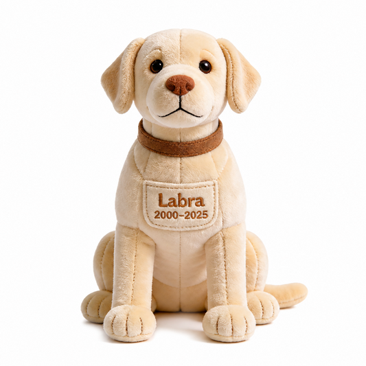 Personalisierte Labrador-Fellform Kissen - Erinnerungsstück für Hundeverlust