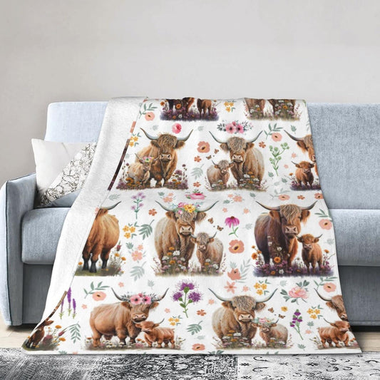 Couverture pour amoureux des vaches des Highlands 0624