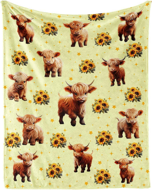 Couverture pour amoureux des vaches des Highlands 0624
