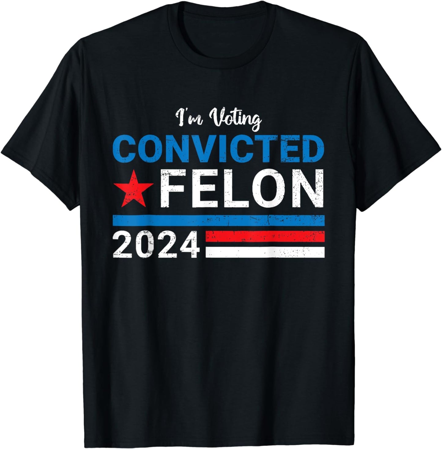 Trump 2024 – Vorbestrafter, ich wähle – T-Shirt & Hoodie