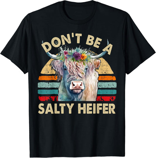 T-shirt et sweat à capuche « Ne sois pas salée » (Heifer Highland Cow) 0624