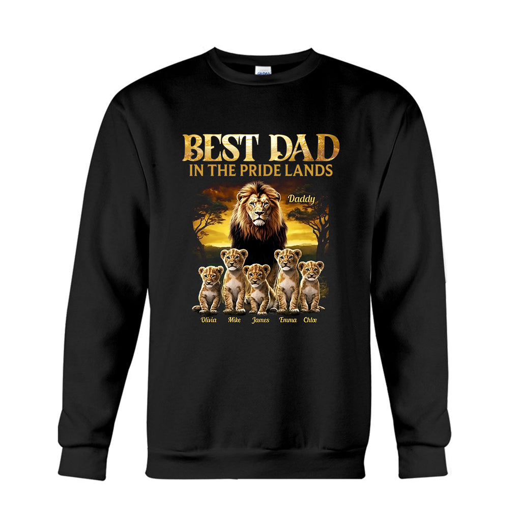 Best Dad In The Pride Lands - Personalized Father T-shirt And Hoodie