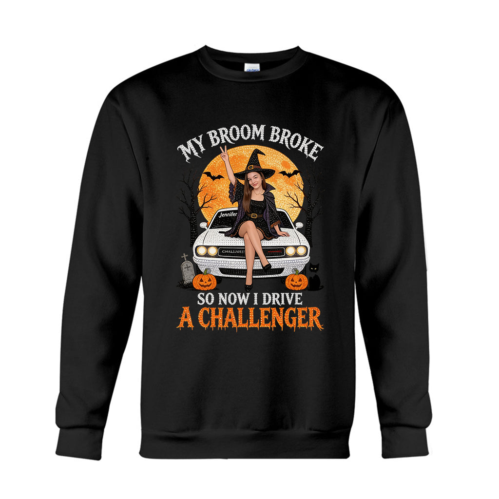 My Broom Broke Funny Halloween - Personalized Car Lover T-shirt And Hoodie
