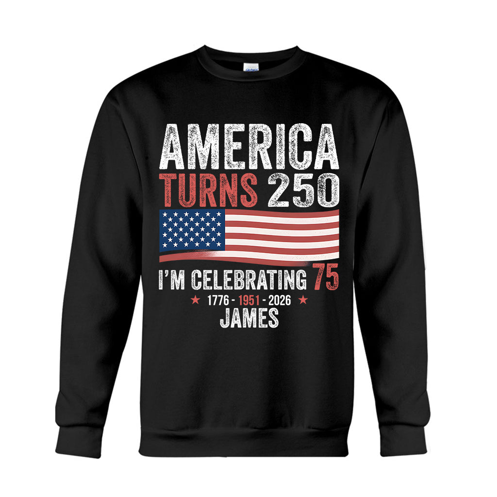 USA 250th Anniversary, Birthday Gift - Personalized Birthday T-shirt And Hoodie