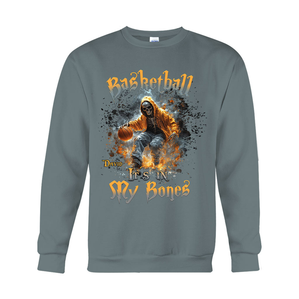 Basketball liegt mir im Blut – Personalisiertes Basketball-T-Shirt und Hoodie