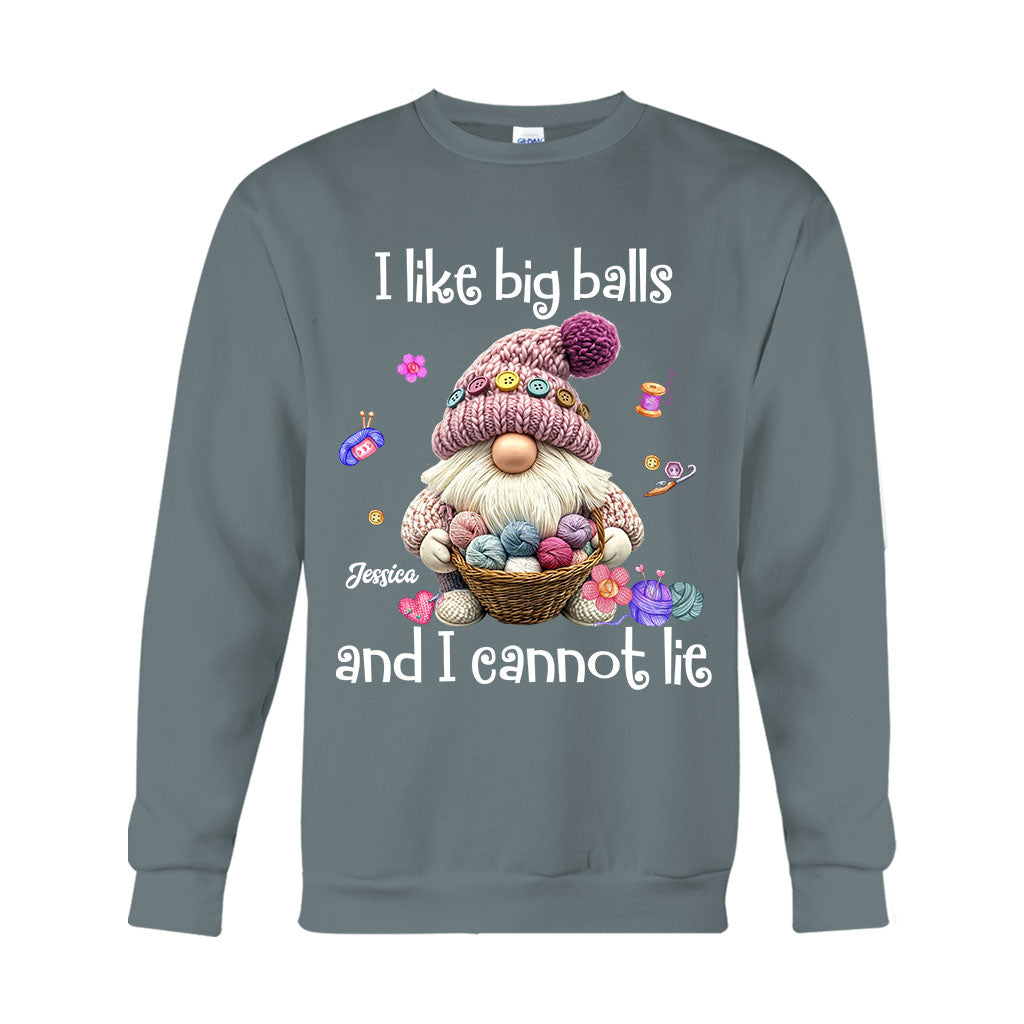 Ich mag große Eier und ich kann es nicht leugnen – personalisiertes Häkel-T-Shirt und Hoodie