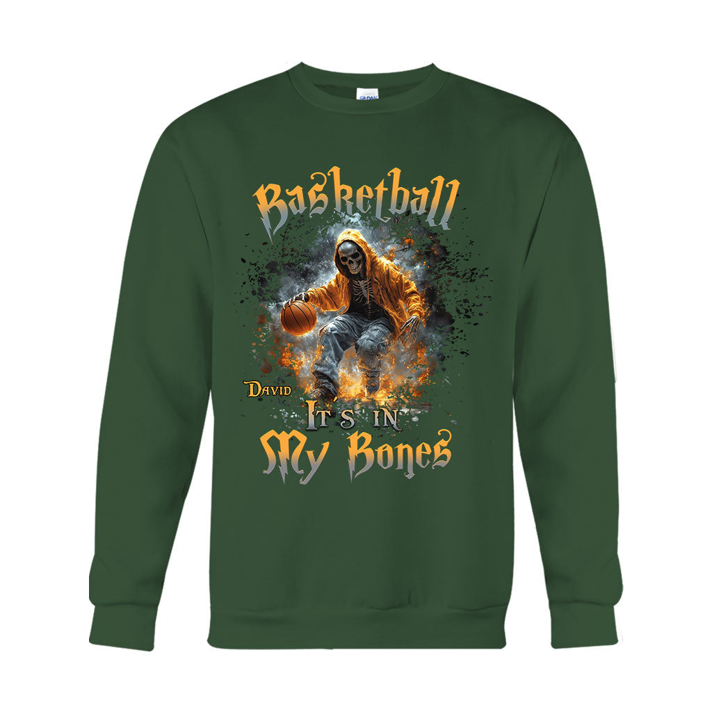 Basketball liegt mir im Blut – Personalisiertes Basketball-T-Shirt und Hoodie