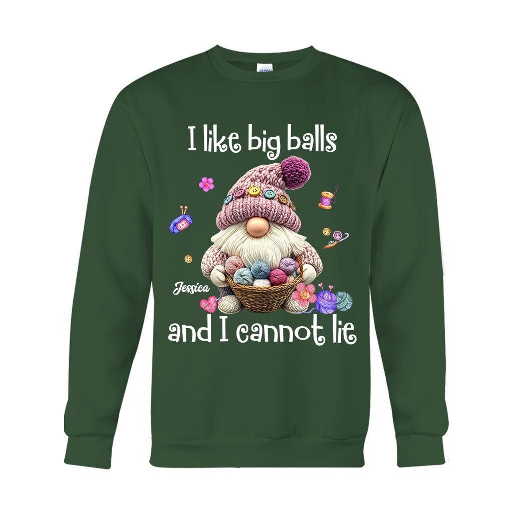 Ich mag große Eier und ich kann es nicht leugnen – personalisiertes Häkel-T-Shirt und Hoodie