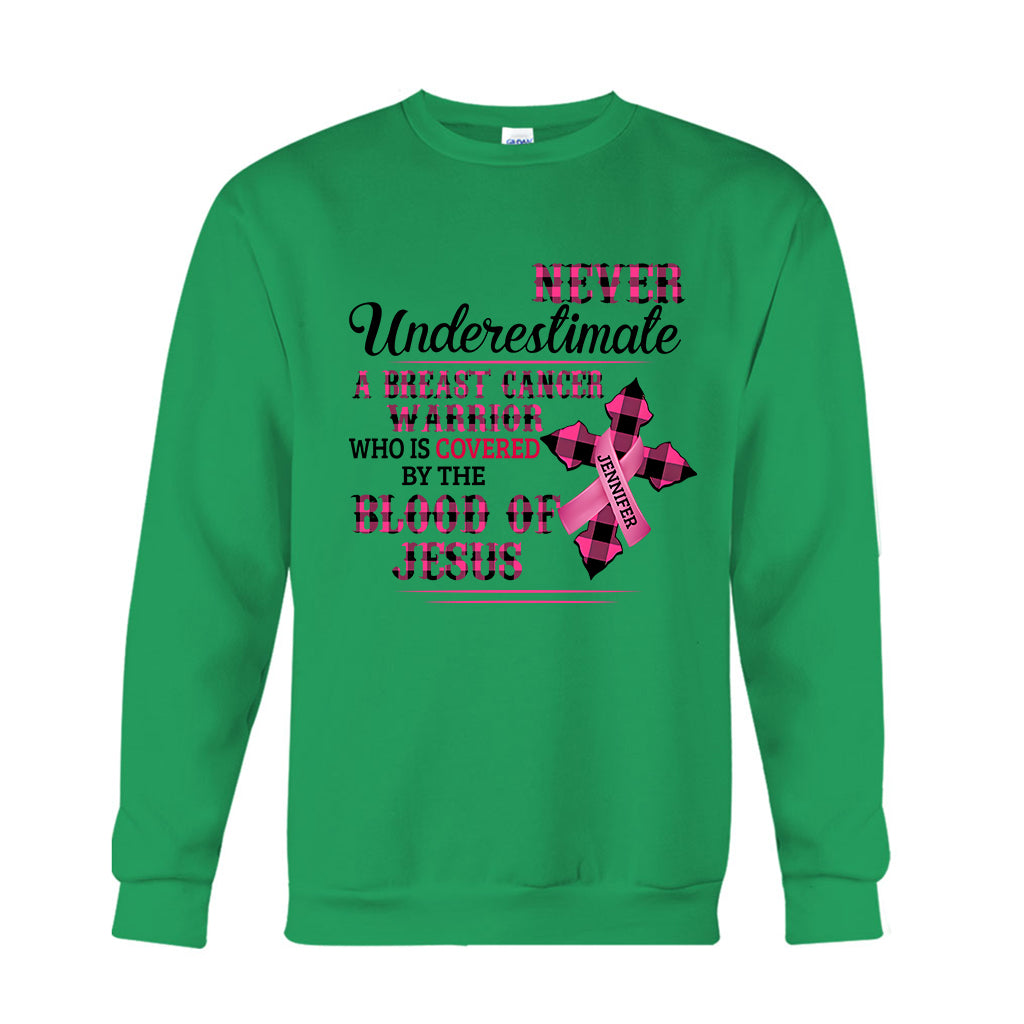 Ruban rose de la foi chrétienne - T-shirt et sweat à capuche personnalisés pour la sensibilisation au cancer du sein