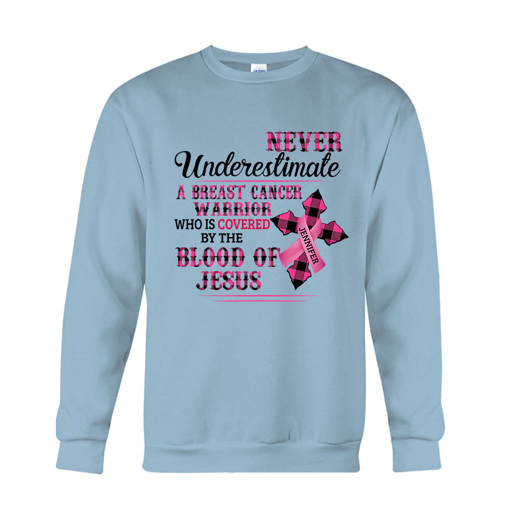 Ruban rose de la foi chrétienne - T-shirt et sweat à capuche personnalisés pour la sensibilisation au cancer du sein