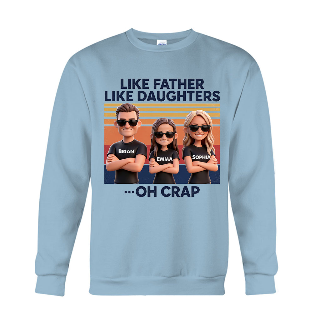 Like Father Like Daughter - Personalized Father T-shirt And Hoodie