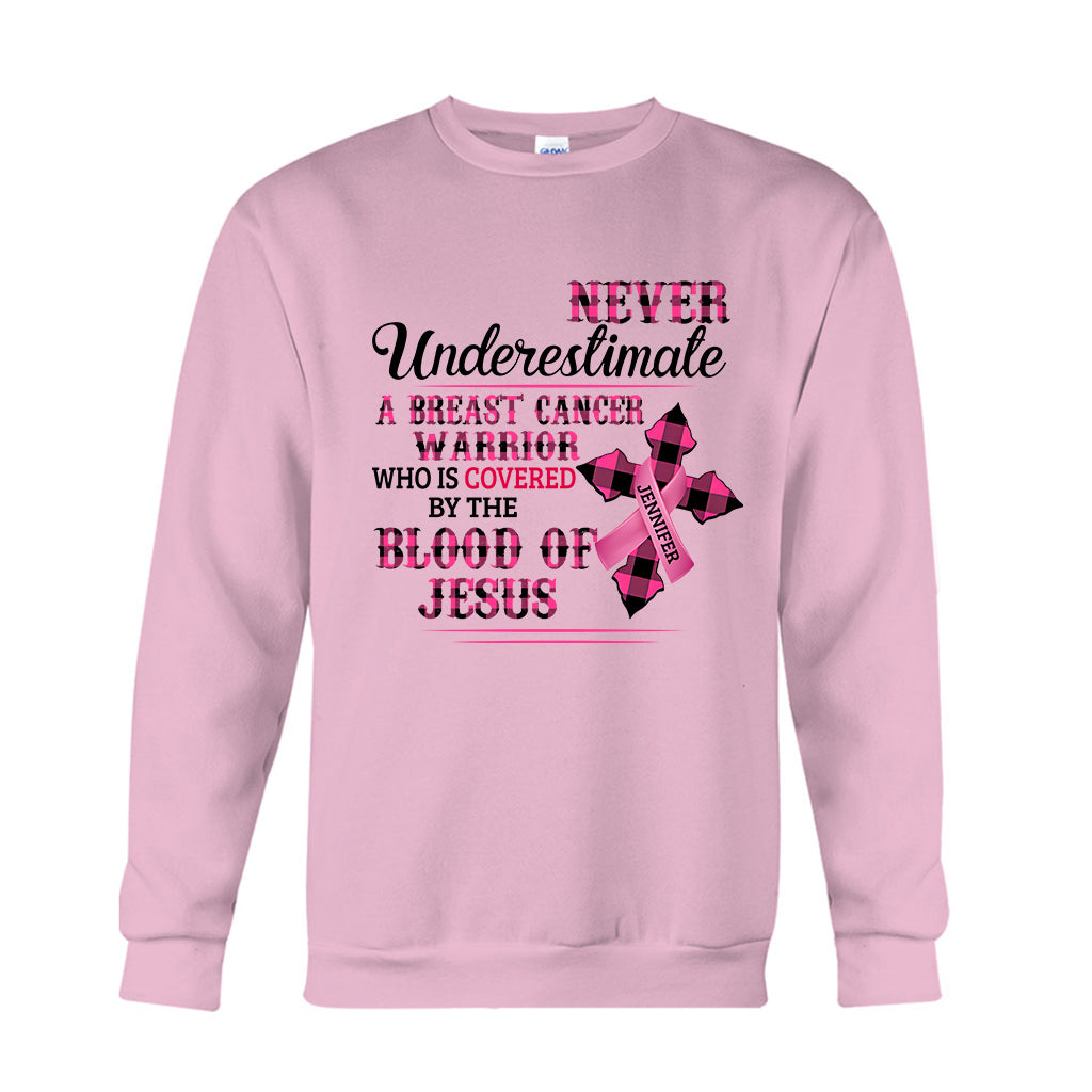 Ruban rose de la foi chrétienne - T-shirt et sweat à capuche personnalisés pour la sensibilisation au cancer du sein