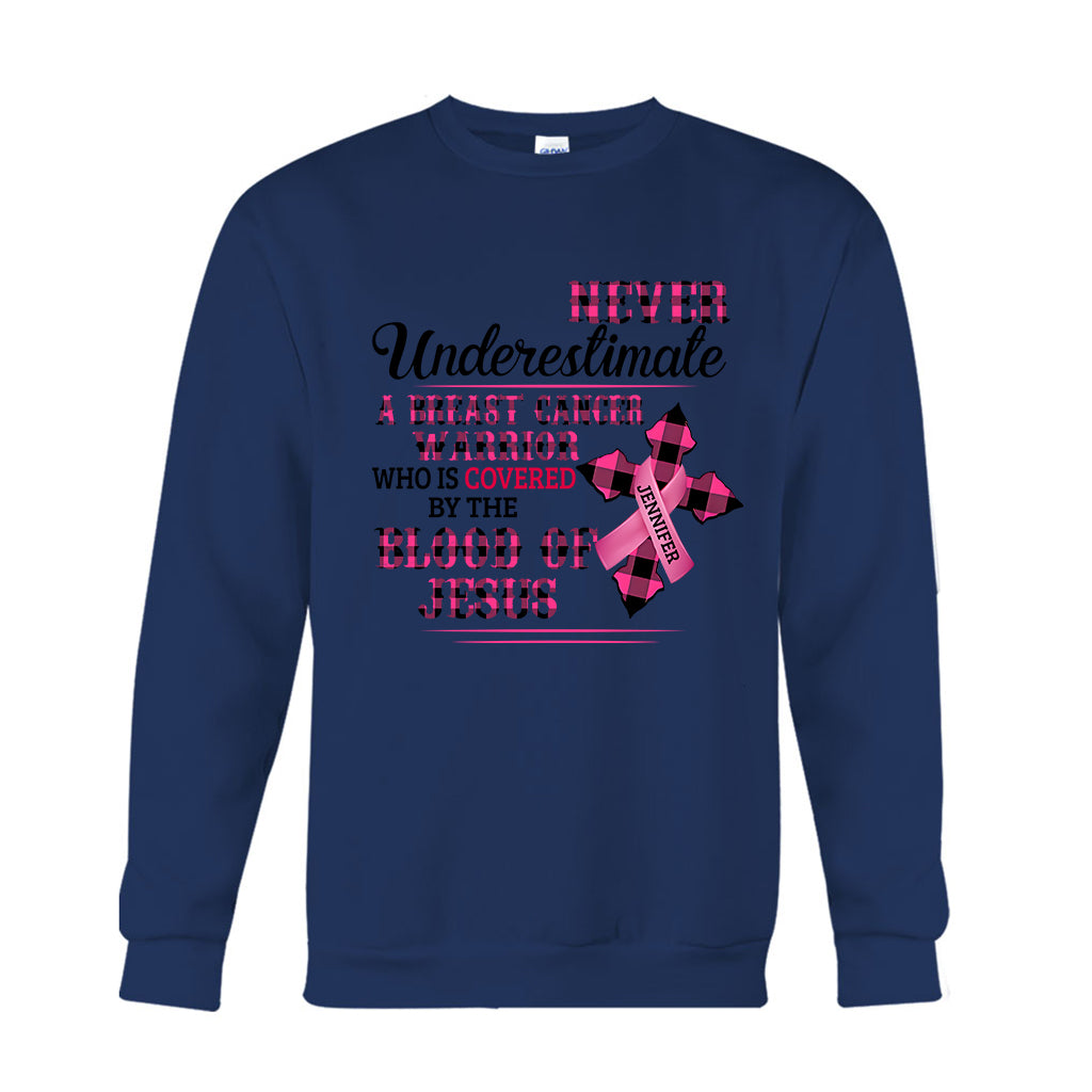 Ruban rose de la foi chrétienne - T-shirt et sweat à capuche personnalisés pour la sensibilisation au cancer du sein