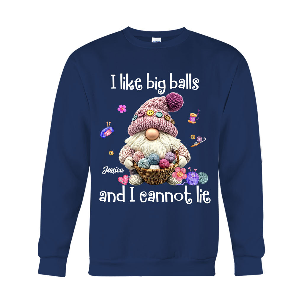 Ich mag große Eier und ich kann es nicht leugnen – personalisiertes Häkel-T-Shirt und Hoodie
