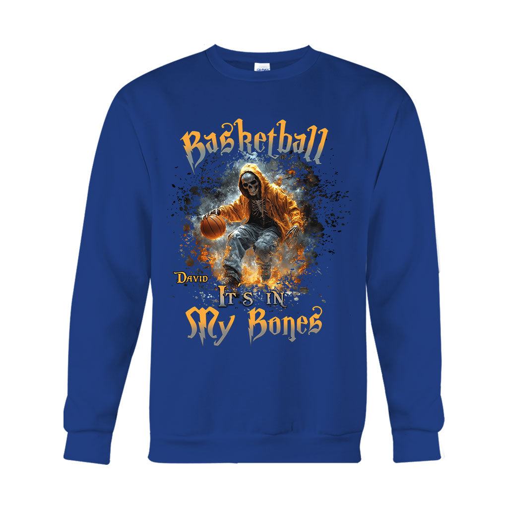 Basketball liegt mir im Blut – Personalisiertes Basketball-T-Shirt und Hoodie