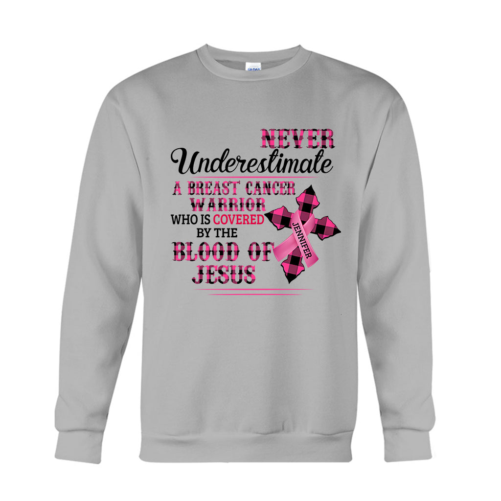 Ruban rose de la foi chrétienne - T-shirt et sweat à capuche personnalisés pour la sensibilisation au cancer du sein