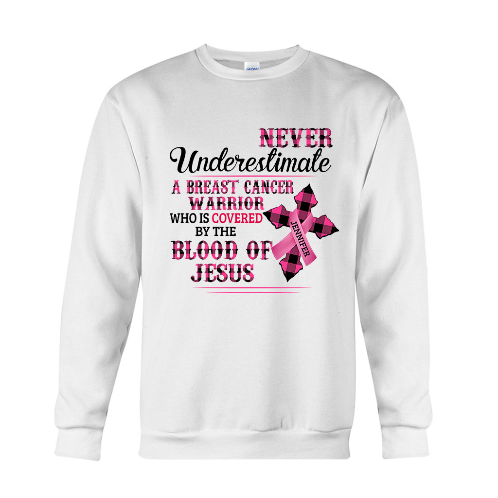 Ruban rose de la foi chrétienne - T-shirt et sweat à capuche personnalisés pour la sensibilisation au cancer du sein