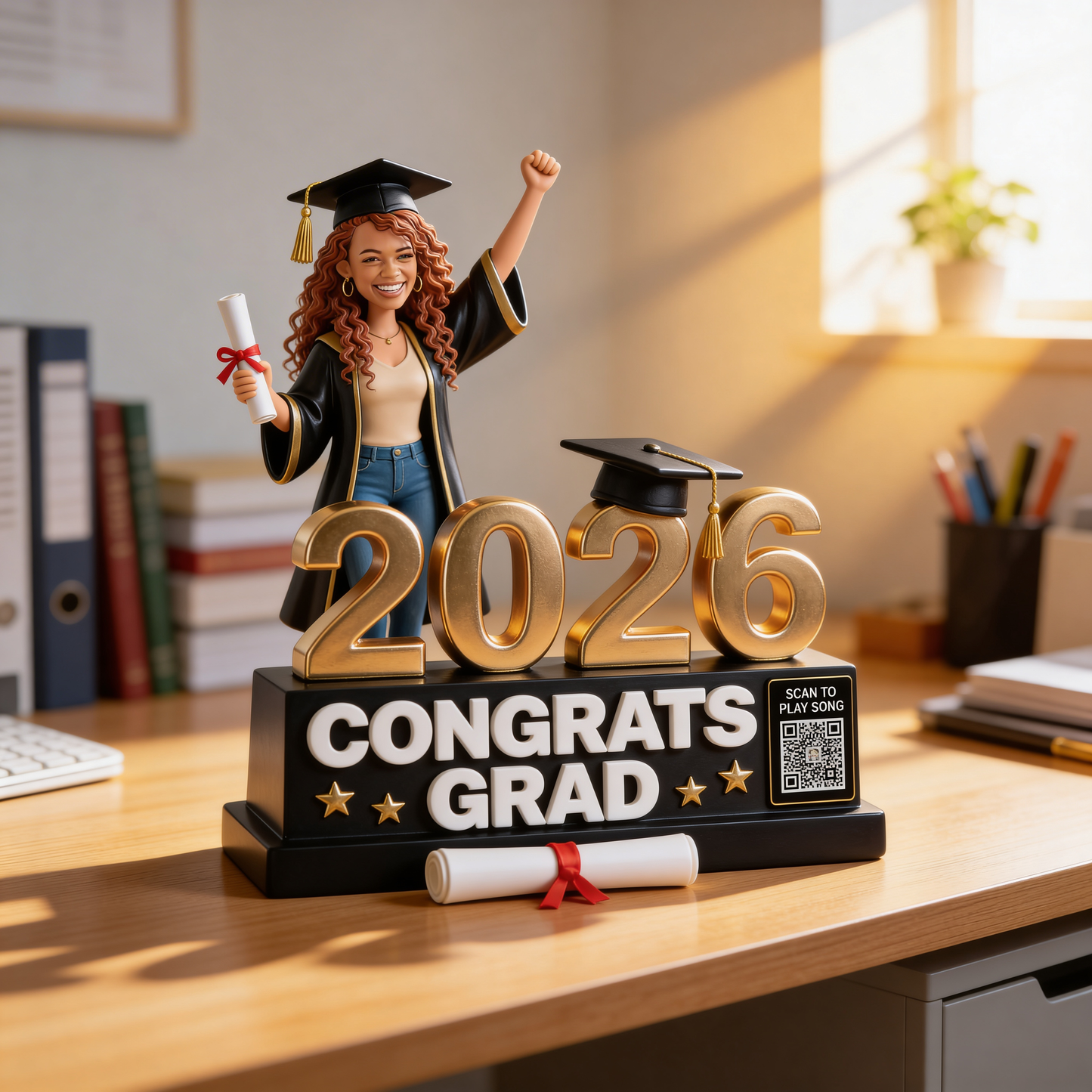 Personalize Song & Image, Graduation Gift - Personalized Graduation Custom Shaped Acrylic Plaque