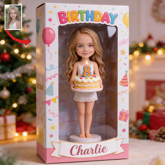 Personalized 8th Birthday Little Girl Acrylic Display Box Gift for Daughter Granddaughter Niece