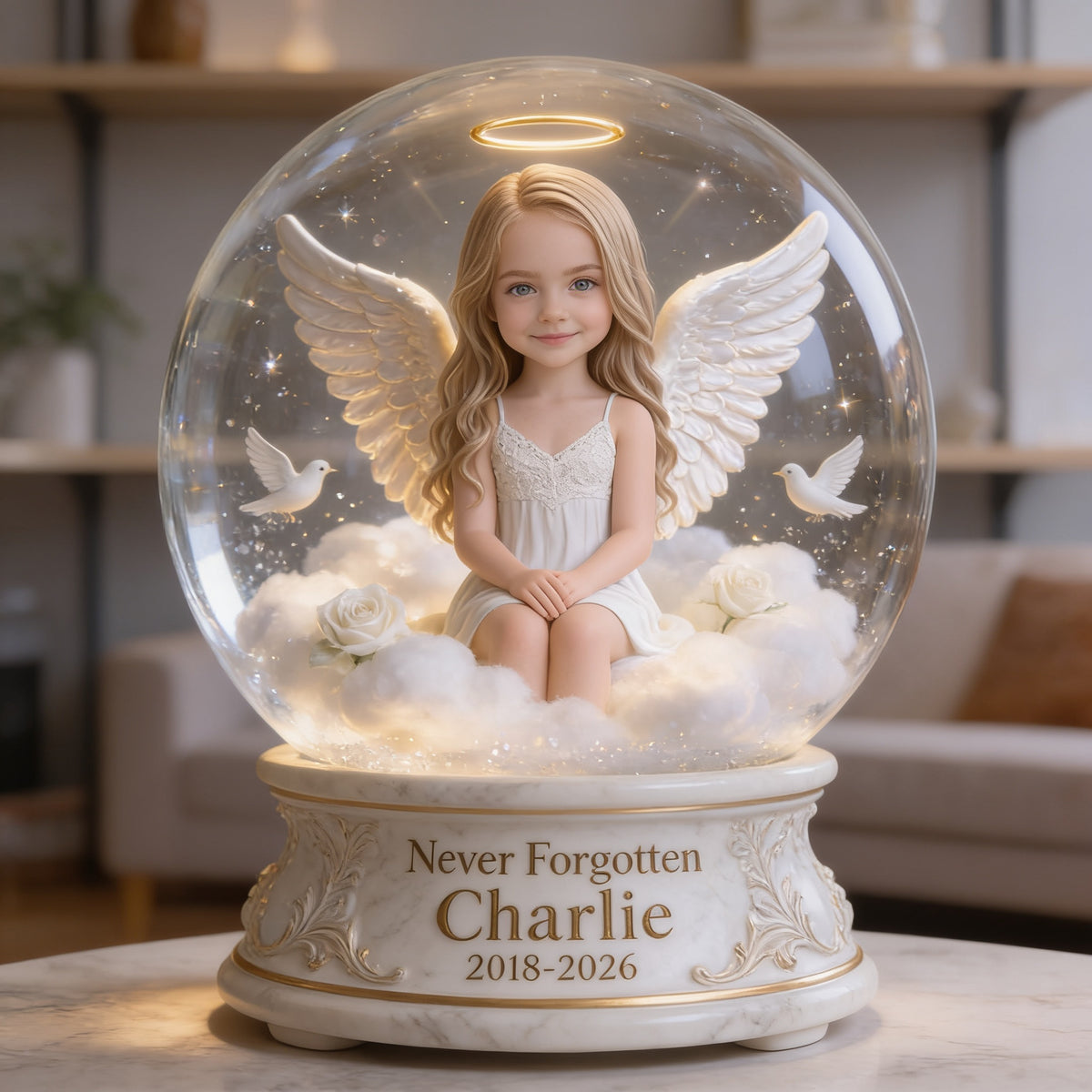 Personalized Little Girl Memorial Acrylic Plaque Sympathy Gift