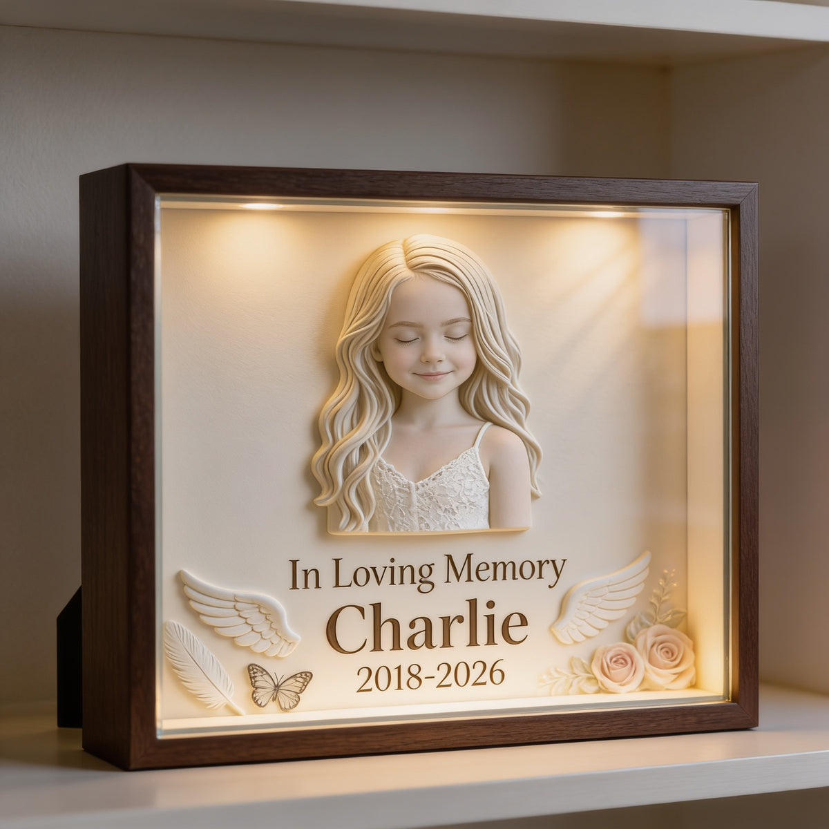 Personalisierte Gedenktafel für kleine Mädchen