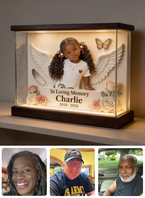 Personalisierte Gedenktafel für kleine Mädchen aus schwarzem Acryl