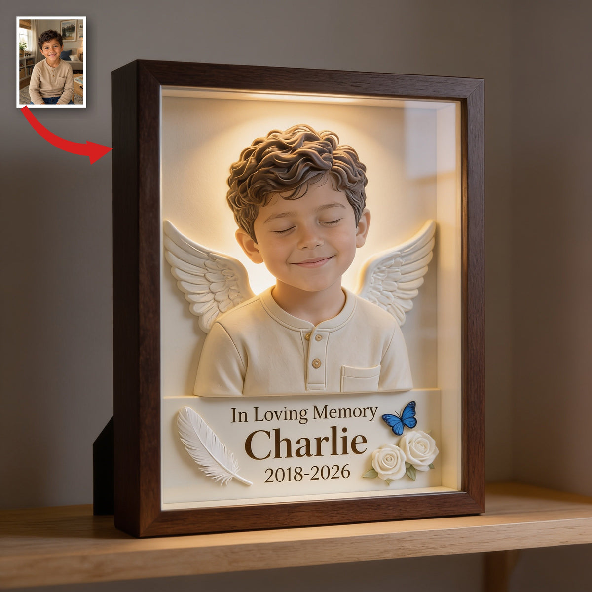 Personalisierte Gedenktafel für Latino Jungen