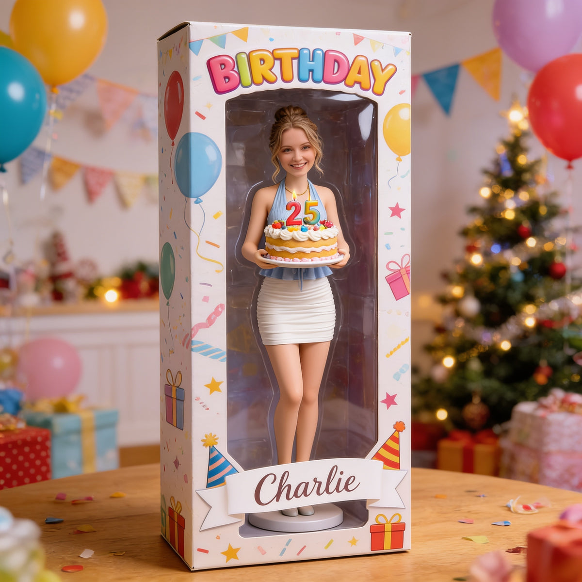 Personalized 25th Birthday Woman Acrylic Display Box Keepsake Gift