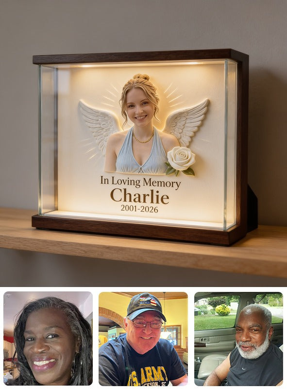Plaque commémorative en acrylique LED personnalisée en mémoire d'une femme