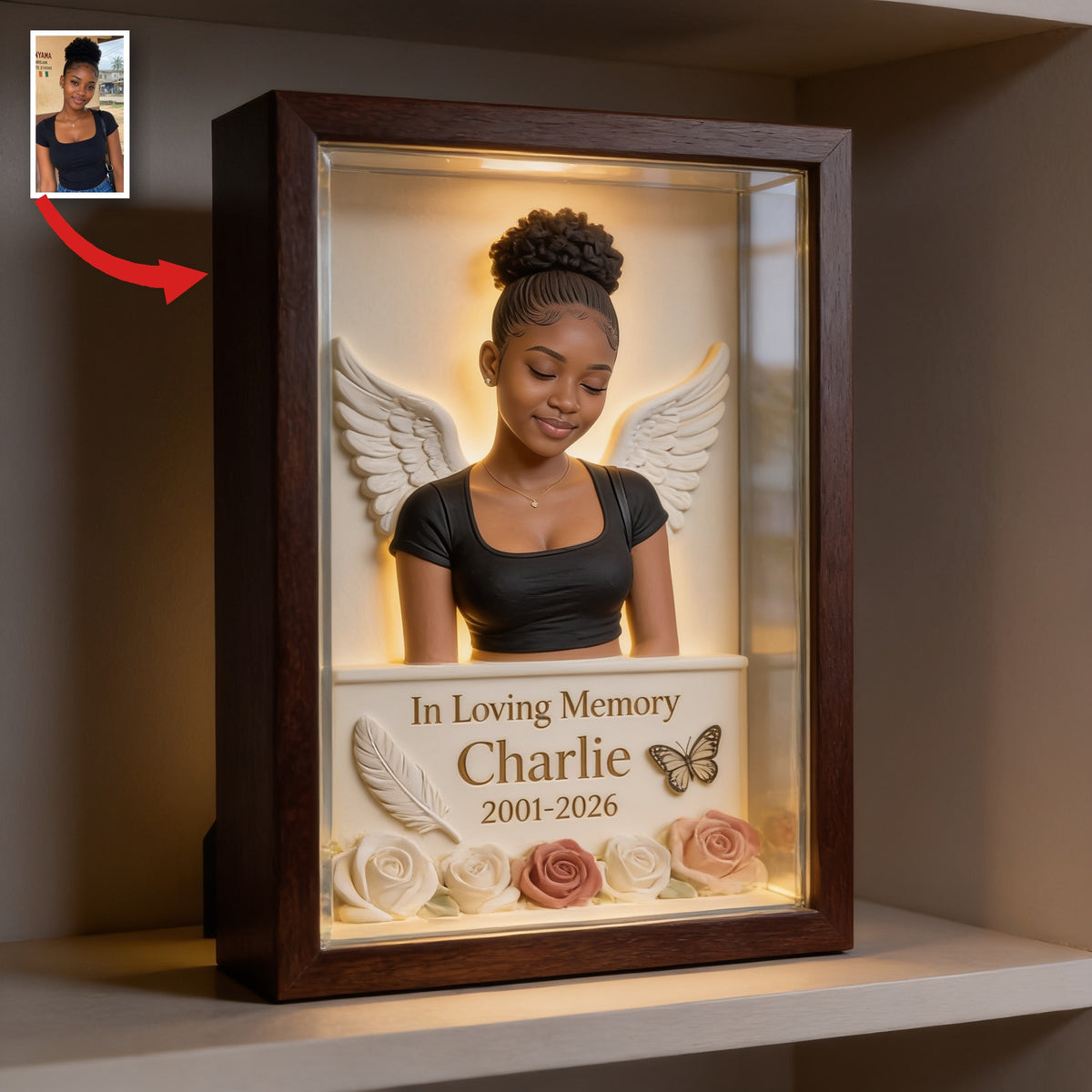 Personalisierte Gedenktafel für schwarze Frauen aus Acryl