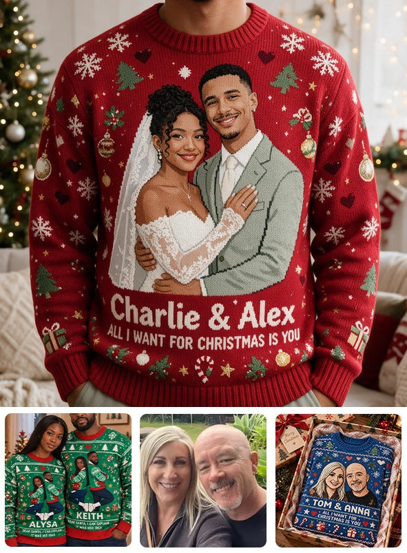 Personalisierter 10. Hochzeitstag 2016 Latino Paar Weihnachts Ugly Sweater Geschenk für Mann und Frau
