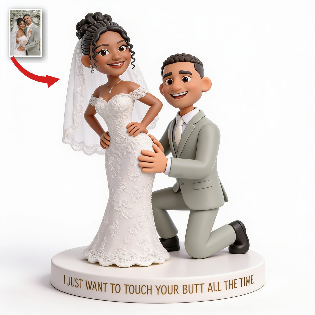 Personalisierte Foto-Hochzeitsplakette für Latino-Paare - Lustiges Geschenk