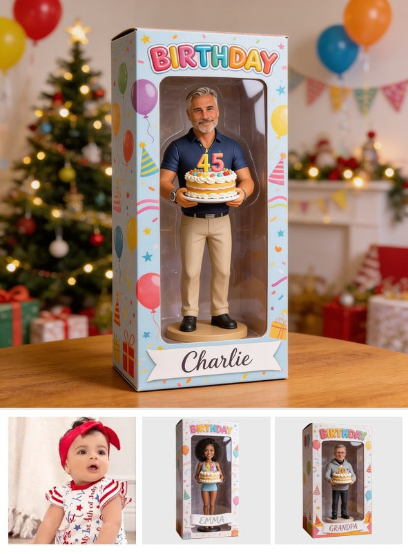 Personalized 45th Birthday Middle-Aged Man Acrylic Display Box Keepsake Gift