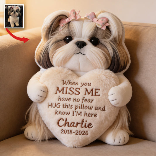 Personalisierte Shih Tzu Gedenk-Faux-Fur Kissen Geschenk