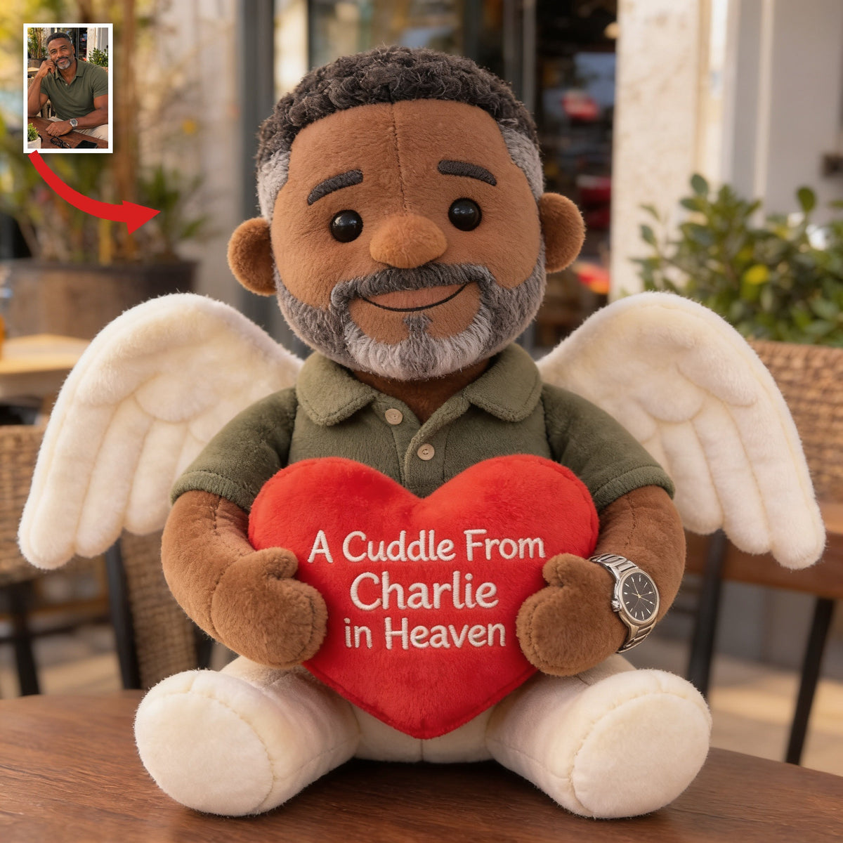 Personalisierte Gedenk-Kissen für schwarze Männer mittleren Alters, Geschenk für Papa oder Ehemann
