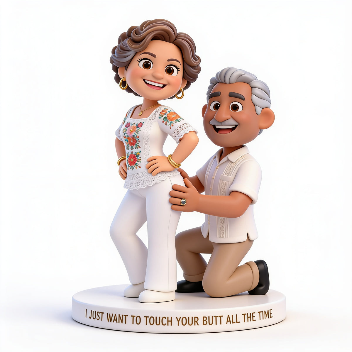 Personalisierte Foto-Acrylplakette für ältere Latino-Paare - Lustiges Geschenk