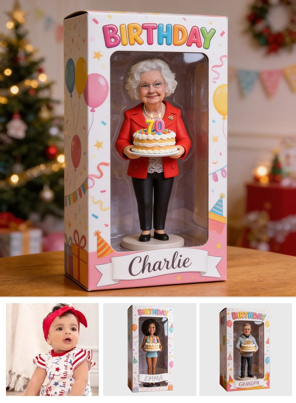 Personalized 70th Birthday Older Woman Acrylic Display Box Grandma Gift