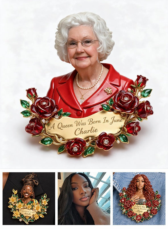 Personalized 70th Birthday Older Woman 3D Embossed Enamel Pin Grandma Gift