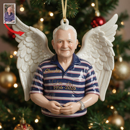 Personalisierte Weihnachts-Opa-Gedenk-3D-Ornament