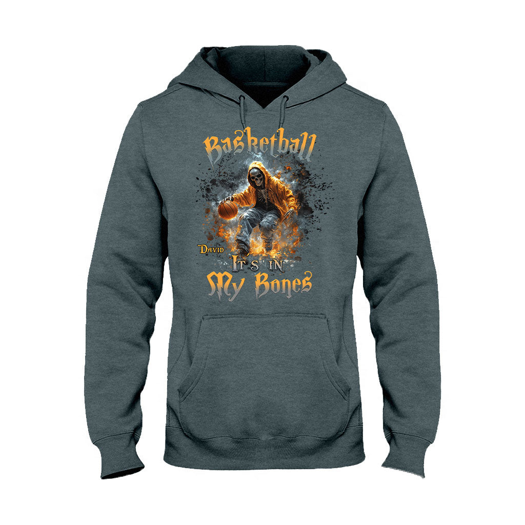 Basketball liegt mir im Blut – Personalisiertes Basketball-T-Shirt und Hoodie