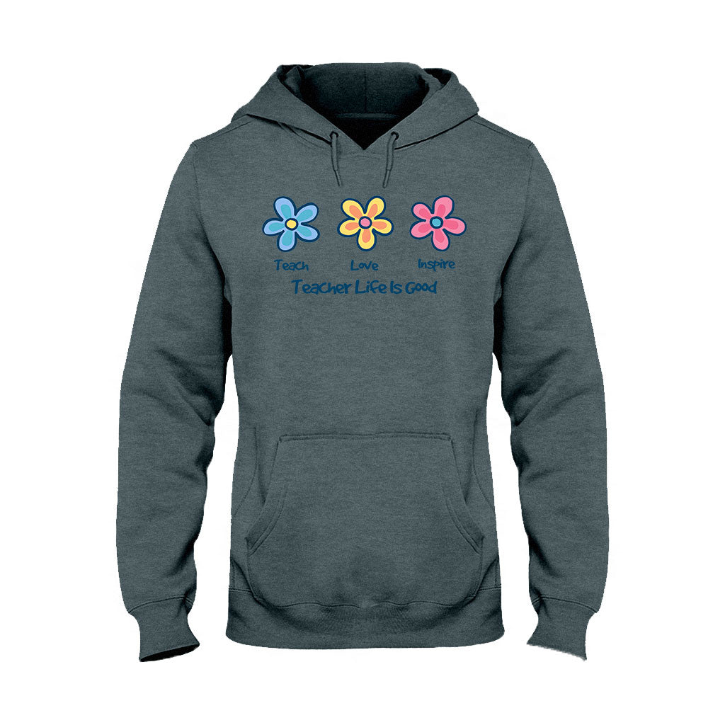 Enseigner, aimer, inspirer - T-shirt et sweat à capuche personnalisés pour enseignants