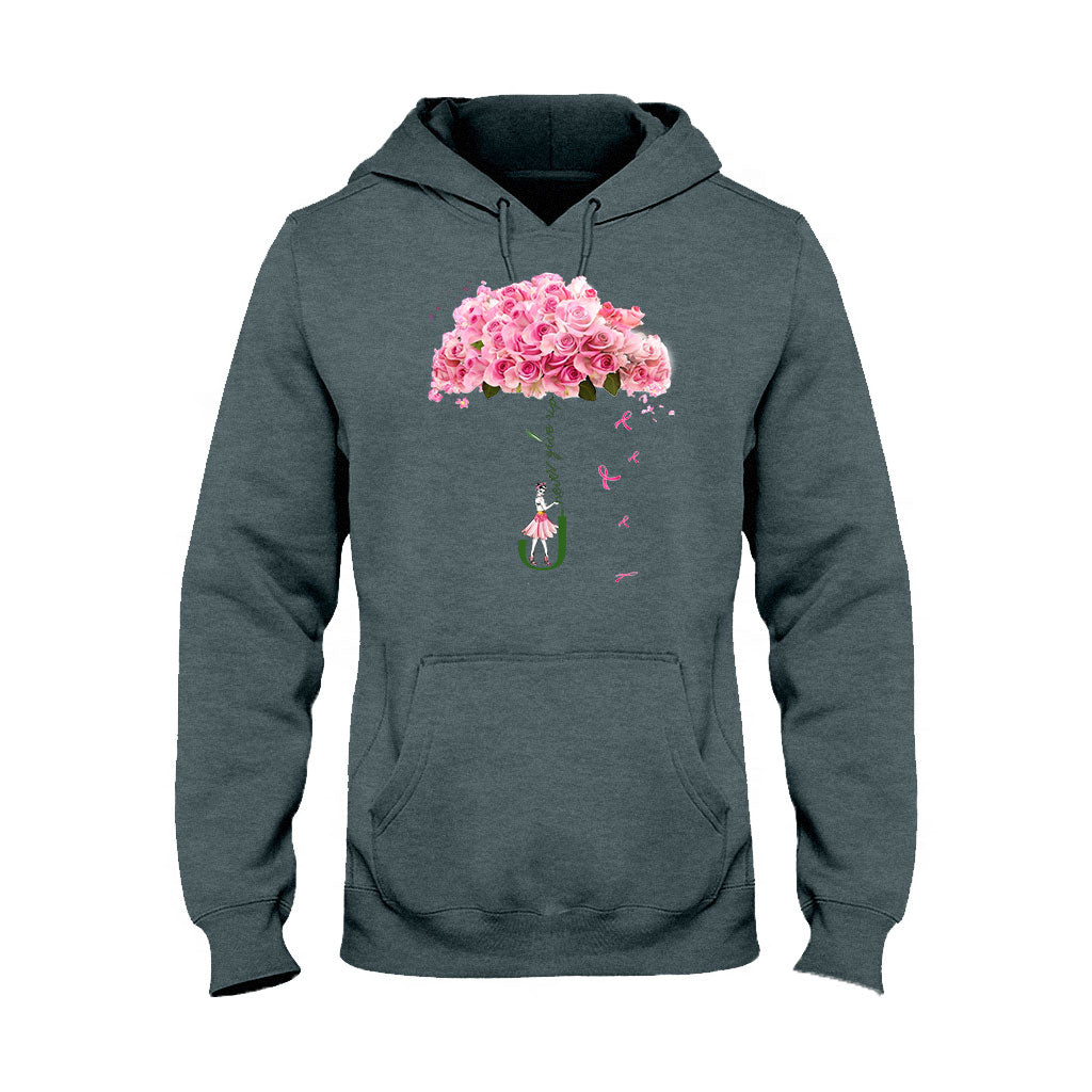 Niemals aufgeben – T-Shirt und Hoodie zur Sensibilisierung für Brustkrebs