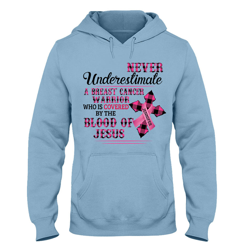 Ruban rose de la foi chrétienne - T-shirt et sweat à capuche personnalisés pour la sensibilisation au cancer du sein