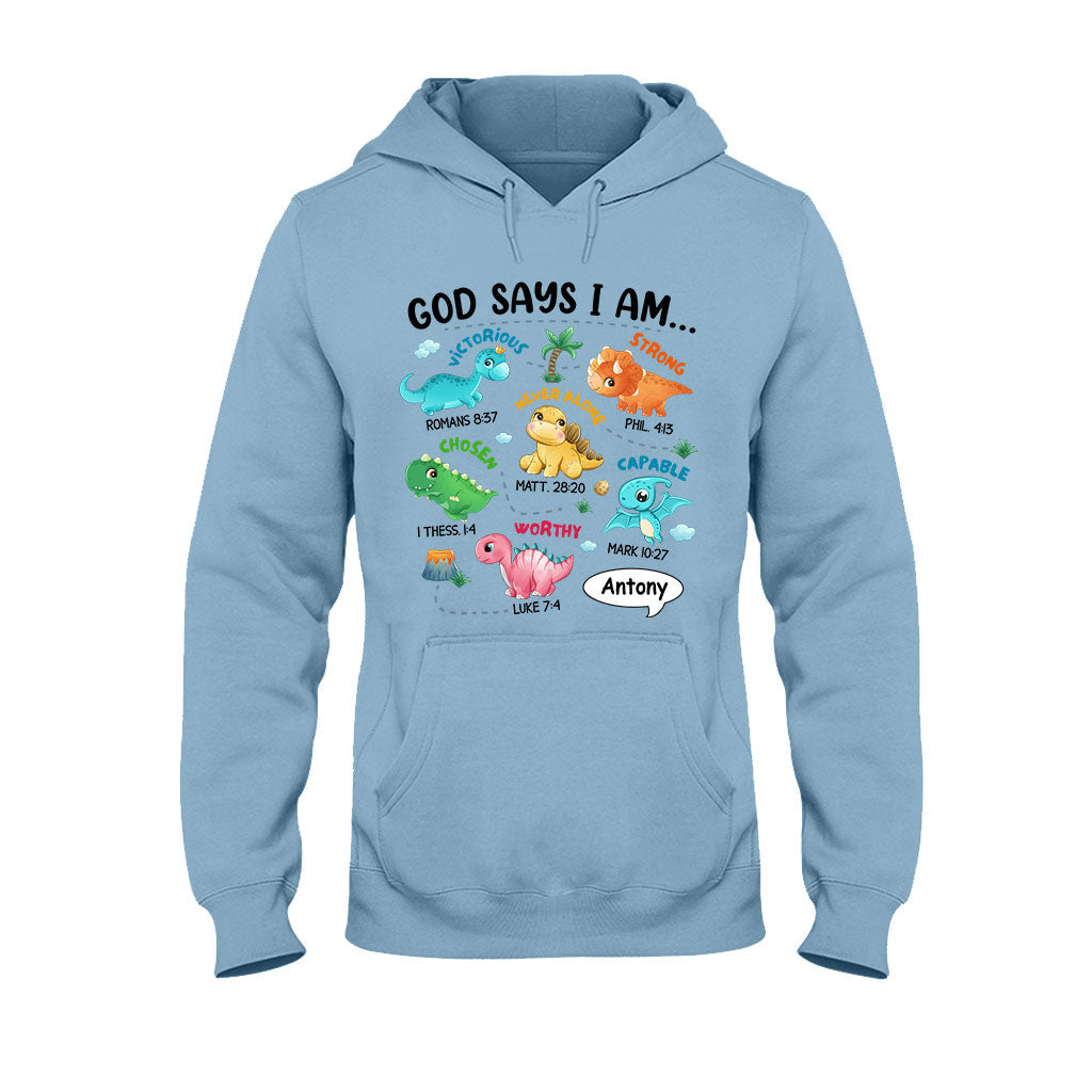 Für Enkelsohn: Ich bin ein Dinosaurier – personalisiertes T-Shirt und Hoodie