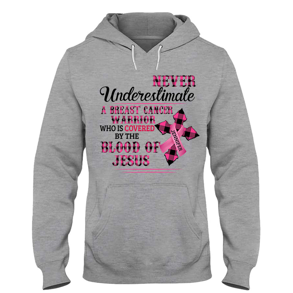 Ruban rose de la foi chrétienne - T-shirt et sweat à capuche personnalisés pour la sensibilisation au cancer du sein