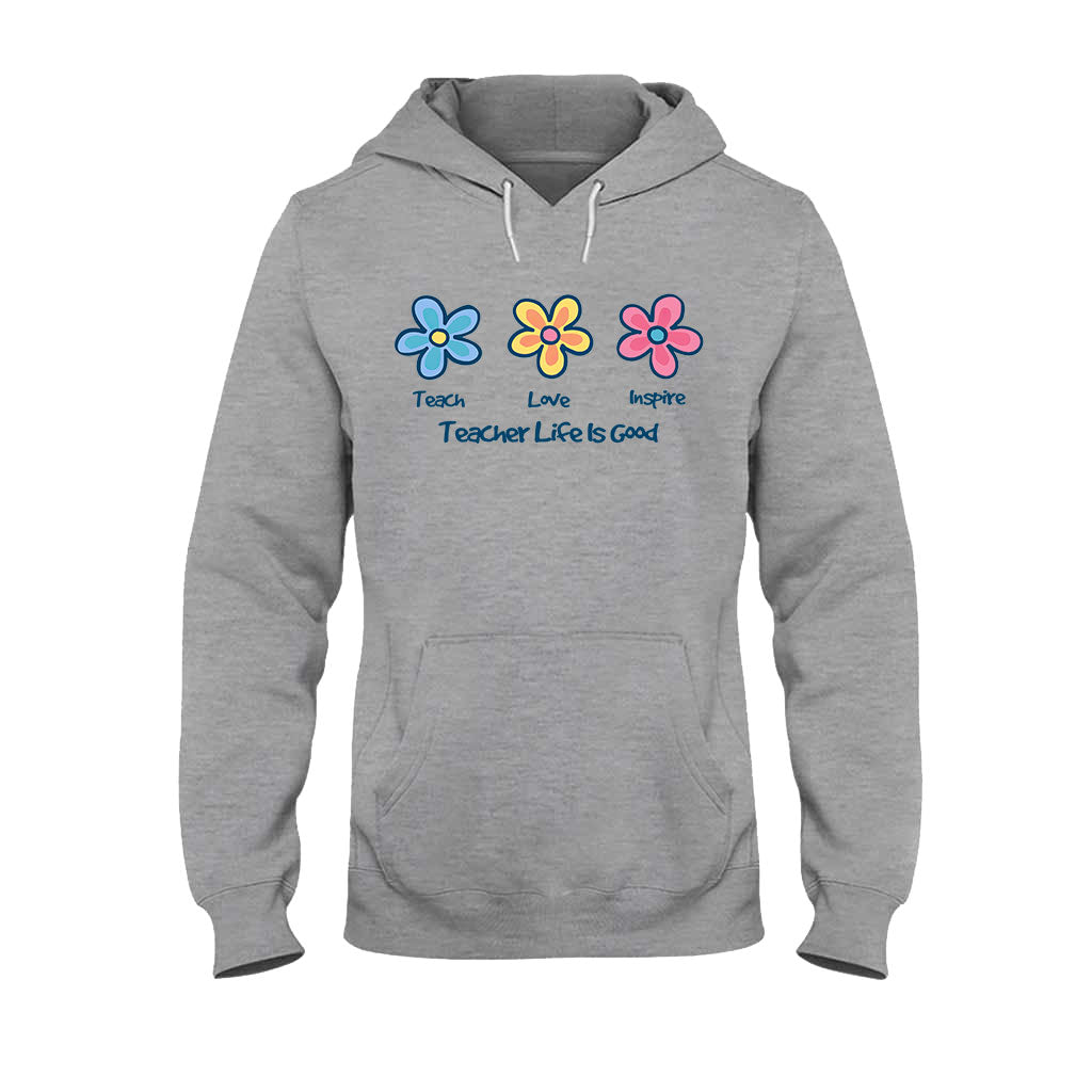 Enseigner, aimer, inspirer - T-shirt et sweat à capuche personnalisés pour enseignants